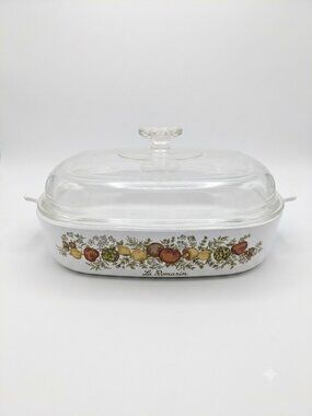 Vintage Corning Ware Spice O' Life 4 Qt Casserole Dish Le Romarin A-10-B w/ Lid